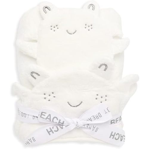 Barefoot Dreams Toddler Hooded Towel and Washcloth Set - Crab, Sea Salt, One Size
