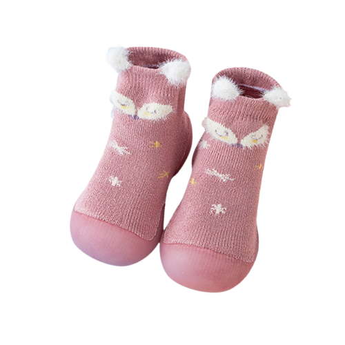 B91xZ Toddler Boys Girls House Slippers Warm Cozy Baby Slippers Easy to Put on Soft Newborn Booties Non-Slip Adjustable Baby Socks Shoes,Pink 20