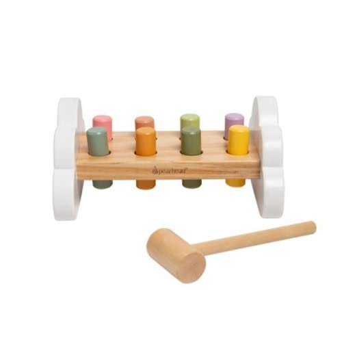 Pearhead Wooden Hammer Bench Toy - 10pc