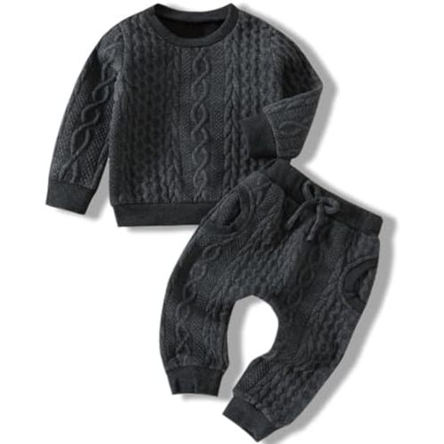 Unisex Baby Clothes Fall 6 12 18 24 Months Football Long Sleeve Pullover Tops & Pant Sets Toddler Winter Outfits