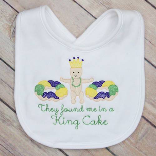 King Cake Baby Bib, New Orleans Baby Gift, NOLA Baby Gift