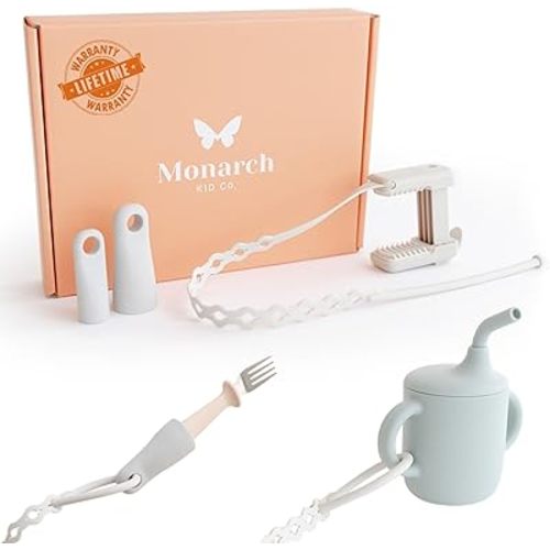 Premium Clip & Strap Set for Toddlers & Babies | Adjustable Toy Holder & Sippy Cup Strap | Keeps Bottles & Toys Off The Floor | Ideal for High Chairs, Car Seats & Strollers