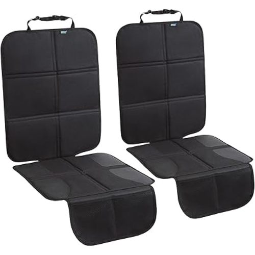 JOYSKY Car Seat Protector 2 Pack, Waterproof Carseat Protector with Thickest Padding and Non-Slip Backing, Car Seat Cover for Under Child Carseat, Protect Your Vehicle Leather Interior