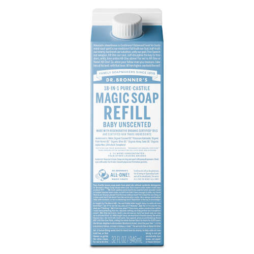 Buy Unscented Castile Baby Soap Refill Cartons - Reduce Plastic – Dr. Bronner's