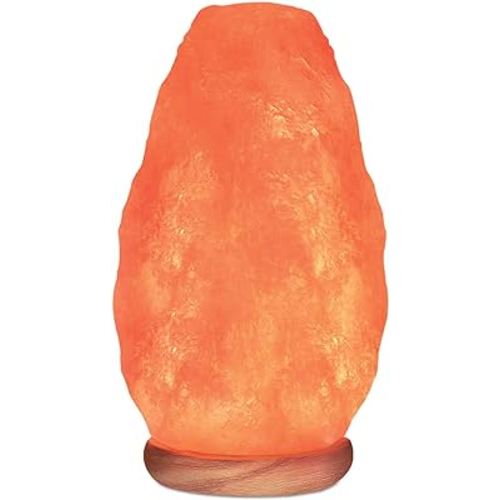 Natural Himalayan Pink Salt Lamp, Crystal Salt Lamp Night Light with Real Wood Base, (ELT Certified) Dimmer Switch – Perfect Holiday Gift | 7-11 LBS