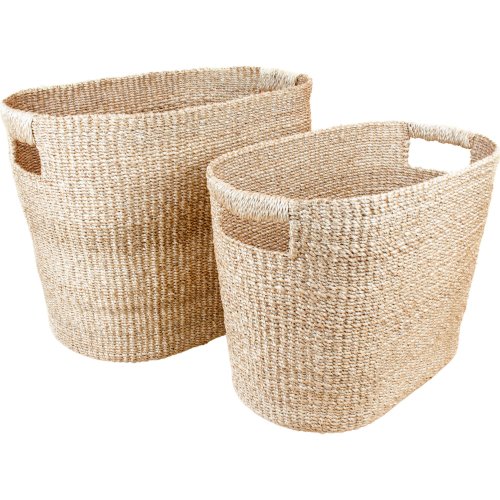 Natural Oval Baskets, Set of 2 - LIKHA Storage | Maisonette