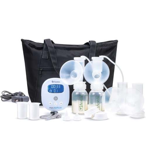 Ameda MYA Joy Plus Double Electric Rechargeable Breast Pump with Tote