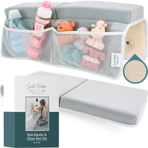 Premium Quality Baby Bath Kneeler and Elbow Rest Pad Set | Baby Bath Essentials Tub Kneeler | Tub Kneeling Pad for Bathing Baby | Bath Kneeling Pad for Bathing Baby | Baby Bathtub Accessories