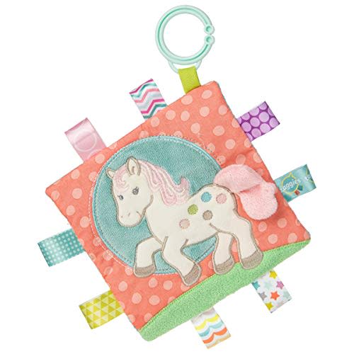 Taggies Soothing Sensory Crinkle Me Toy with Baby Paper and Squeaker, Painted Pony, 6.5 x 6.5-Inches