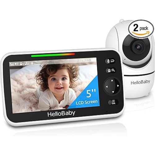 HelloBaby No WiFi Baby Monitor 5" Screen