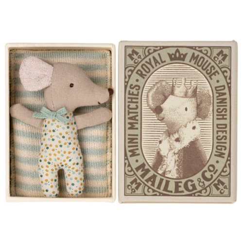 Sleepy Wakey, Baby Mouse - Blue - Maileg USA