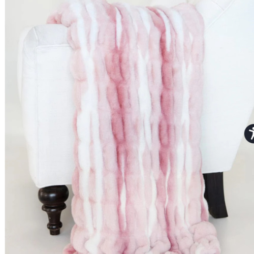Hugs Swirl Pink Plush Blanket | Minky Couture