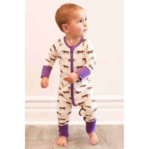 Purple Tiger Double Zipper Bamboo Sleeper