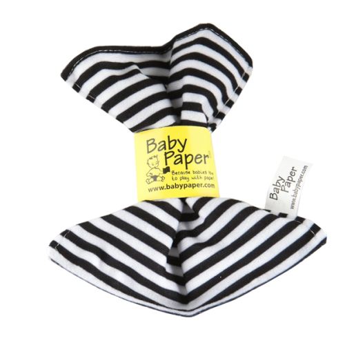 Original Baby Paper - Crinkle Teether and Sensory Toy for Babies and Infants | Black and White Stripes | Non-Toxic, Washable | Great for Baby Showers