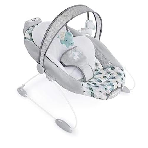Ingenuity SmartBounce Automatic Baby Bouncer Seat with Music, Nature Sounds, Removable Bar & 2 Plush Infant - Chadwick