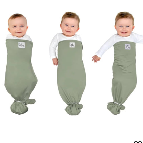 The Ollie Swaddle – Sleep Swaddle for Babies | Breathable, Moisture-Wicking Fabric to Prevent Overheating | Soft, Adjustable Fit | Ideal for Newborns & Infants (Sky)