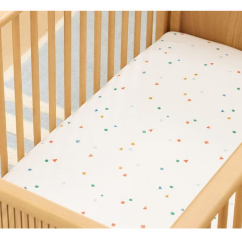 Organic Tossed Geo Crib Fitted Sheet