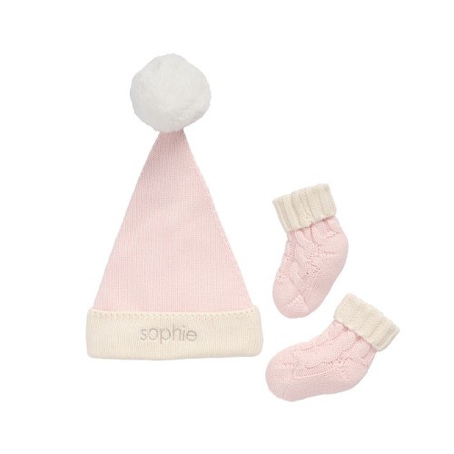 Santa Hat and Bootie Set