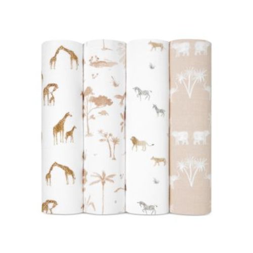 Muslin Swaddles Safari Dreams, Pack of 4
