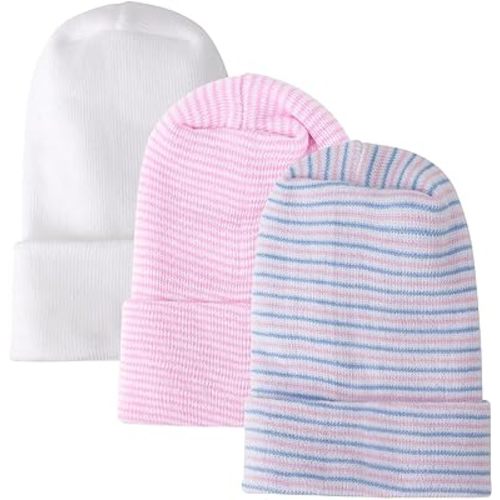 DRESHOW BQUBO Newborn Hospital Hat Infant Baby Hat Cap with Big Bow Soft Cute Knot Nursery Beanie