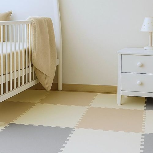 FlooringInc's Natural Harmony Playmat - Kid Safe Foam Floor Tiles with Removable Edges - 2'x2', 1/2" Thick (Earthy, 24 Tile Pack)