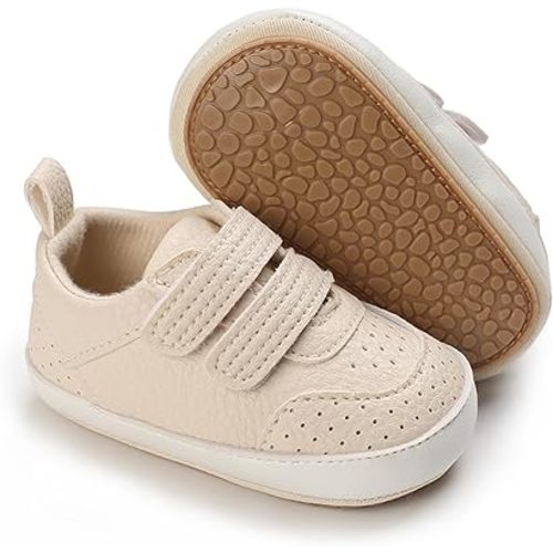 GAISUMMI Baby Boys Girls Shoes Infant High-Top PU Leather Sneakers Newborn Crib Flats Non-Slip Rubber Sole Unisex Toddler Prewalkers