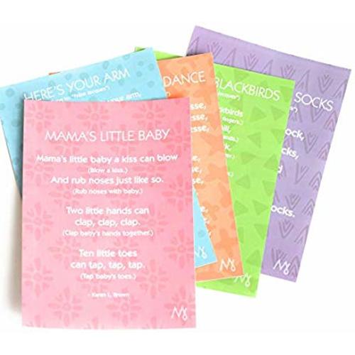 Song Lullaby Reminder Stickers Set 2 - Infant Stim Brain Development Support - Sing During Transitions (Diaper, Bath, Bedtime) Essential Gift Basket Gift for Mom, Dad, Newborn Baby - for New Parents