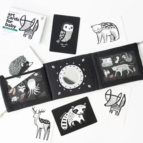 Baby Tummy Time Gallery with Mirror Bundle - Woodland