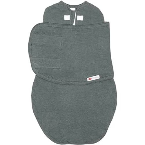 2-Way Starter Baby Swaddle, 6-14 lbs, Newborn Swaddle Sack 0-3 Months, Zip & Velcro Swaddle 0-3 Months Baby Swaddles Wrap, Hip Healthy, Infant Swaddle - Charcoal