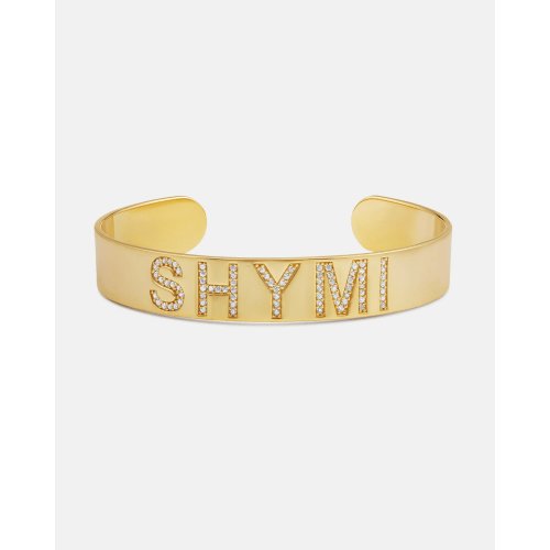 Personalized Pave Name Cuff Bangle