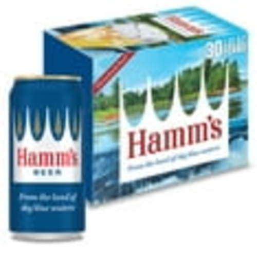 Hamm's Beer, 30 Pack, 12 fl oz Aluminum Cans, 4.7% ABV, Domestic Lager
