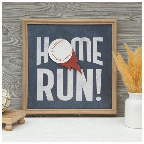 Home Run Wood Wall Decor