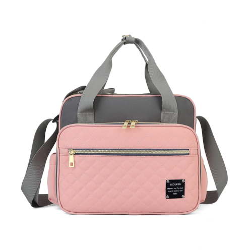 Small Diaper Bags, Girl Pink Tote Bag with Durable and Fashionable Fabric, Women Changing Bags fit for All essential items for Baby Shows Gifts