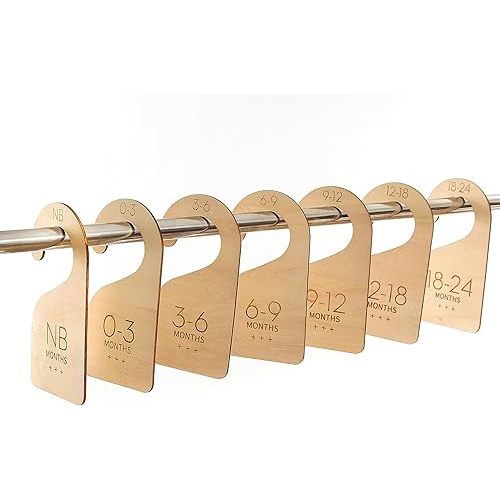 Modern Baby Closet Dividers - Wooden Closet Dividers Baby,Clothes Dividers for Nursery Closet,Newborn to 24 Months for Home Nursery Clothes