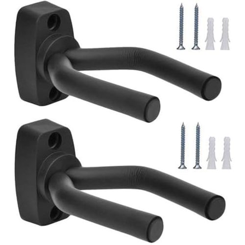 Guitar Wall Hanger Stands Ukulele Wall Mount 2 Pack Violin Hook Keep Holder Display Rack Bracket for Most Guitar Bass Accessories Easy To Install