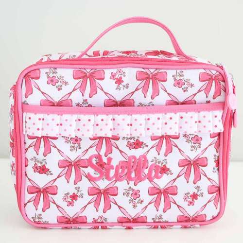 Kids Embroidered Ruffle Lunchbox | Bow Besties