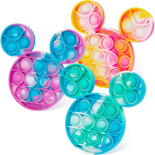 CONNOO Party Favor | Mouse Popper Fidget Toys Push Bubble Sensory Toys for ADHD Anxiety Autistic Children | Poppers Toy for Boys Girls Adults Tie-dye
