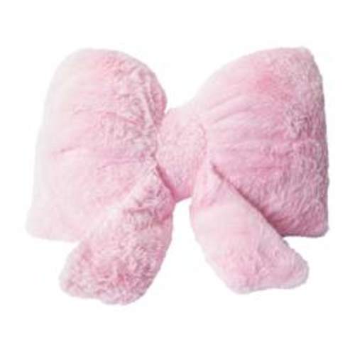 Fur Bow Pillow 16inx10in