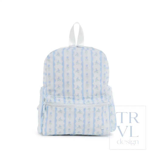 Mini Backer - Ribbon Floral Blue