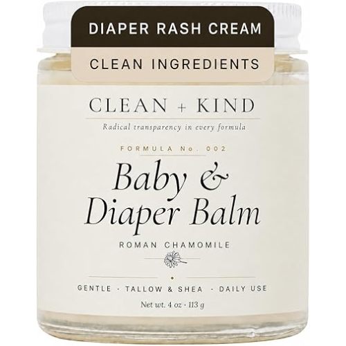 Organic Tallow Diaper Rash Cream & Baby Balm, Calendula 4oz