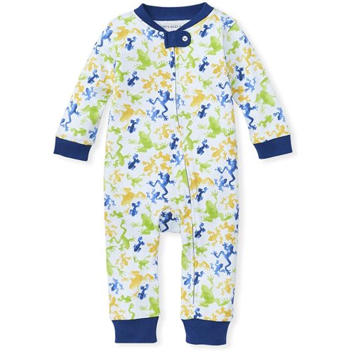Burt's Bees Baby Baby Boys' Sleep and Play Pjs, 100% Organic Cotton One-Piece Romper Jumpsuit Zip Front Pajamas - Newborn