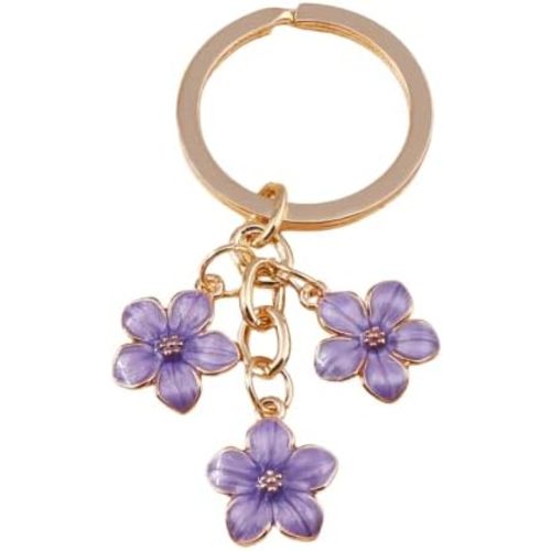 Fuqimanman2020 Flower Charms Daisy Enameled Keychain Chain Tassel Keyring For Women Gifts Purse Bag Accessories