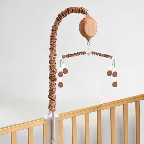 Baby Mobile arm with Music Box Motor, Crib Mobile arm with mobiles Motor Spinner.28 Inch Wooden Crib Mobile arm for Crib Nursery Mobile arm. Nursery Mobile Attachment,Mobile arm for Crib