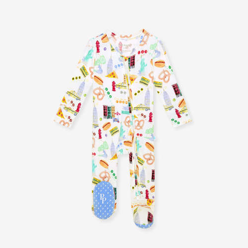 Posh NYC Footie Zippered One Piece
