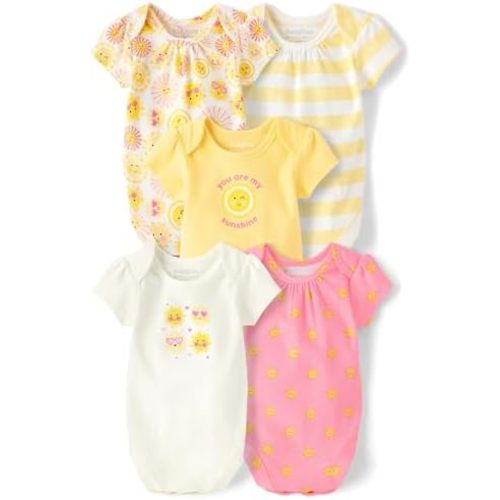The Children's Place baby-boys And Newborn Short Sleeve Bodysuits, Multipacks