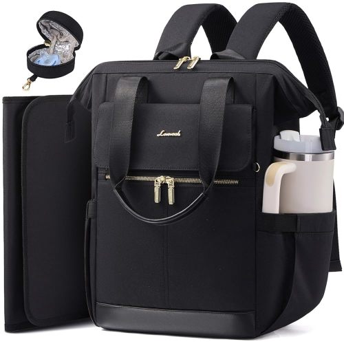 LOVEVOOK Baby Diaper Bag Backpack, Large Bag for Boys & Girls, Travel Waterproof Bags w/Changing Pad, Stroller Straps, Pacifier Case, Essentials Must Haves Newborn Stuff for Mom & Dad - Unisex