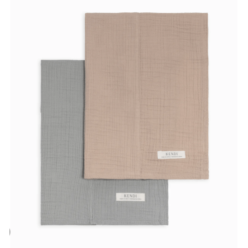 Muslin Burp Cloths 2 Pack (mist/clay)