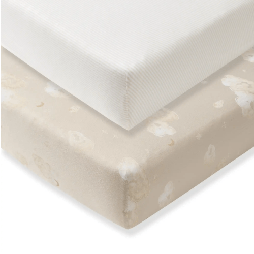 Good Night Sky Crib Sheets Set of 2 - Limestone | Burt's Bees Baby