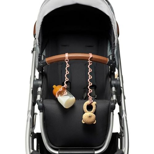 Toy Straps for baby - Keep toy, bottle & pacifier Off The Floor - Great for Stroller, High Chair and Car Seat - 2-Pack