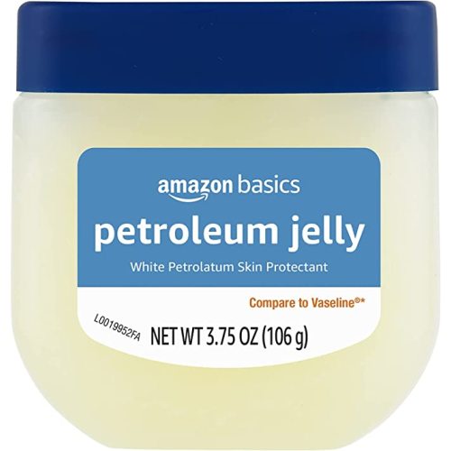 Amazon Basics Petroleum Jelly White Petrolatum Skin Protectant, Unscented, 3.75 Ounce, 1-Pack (Previously Solimo)